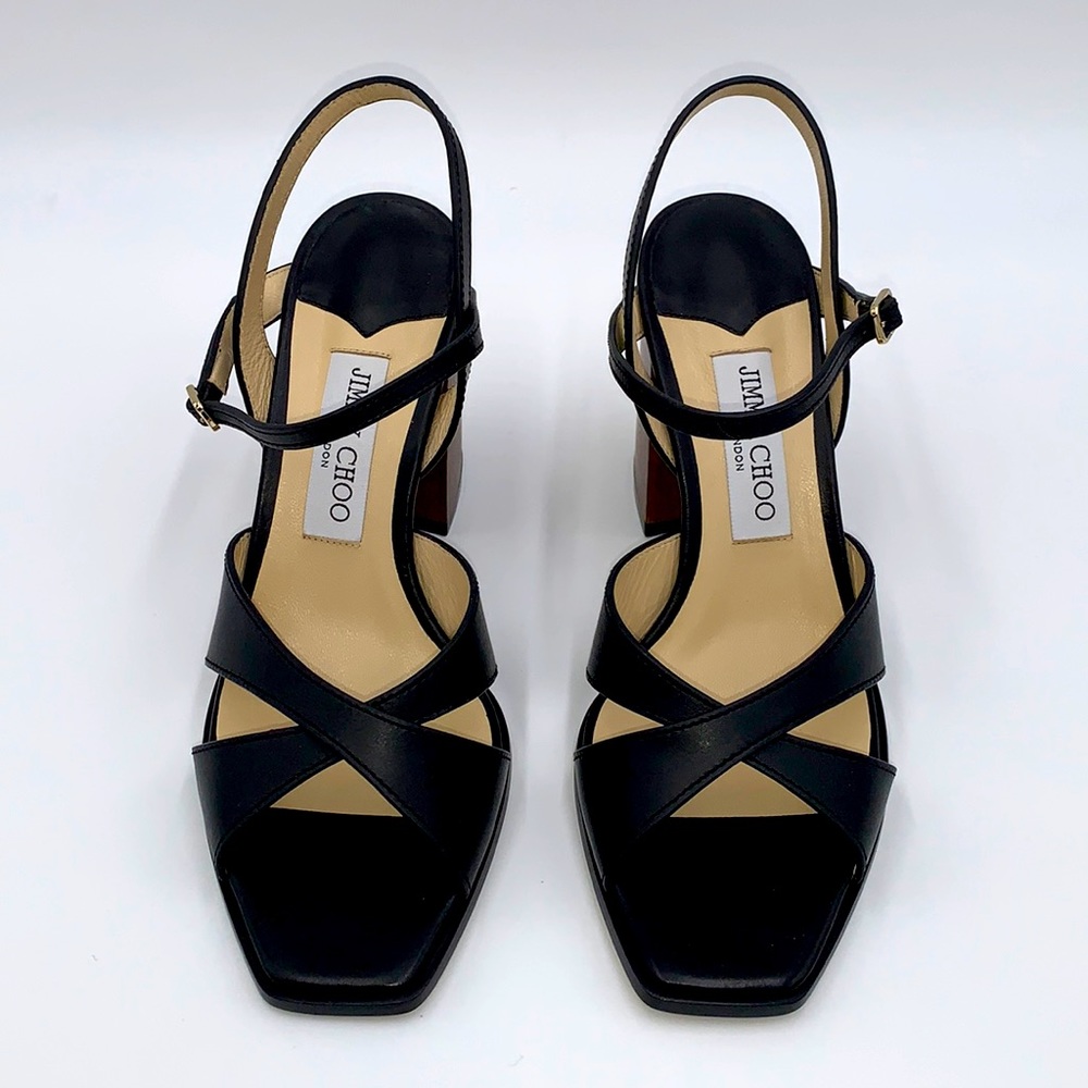 Jimmy Choo Joya 85 Vachetta Leather Sandal